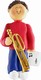 Male Musician Trombone Ornament (Brown Hair)